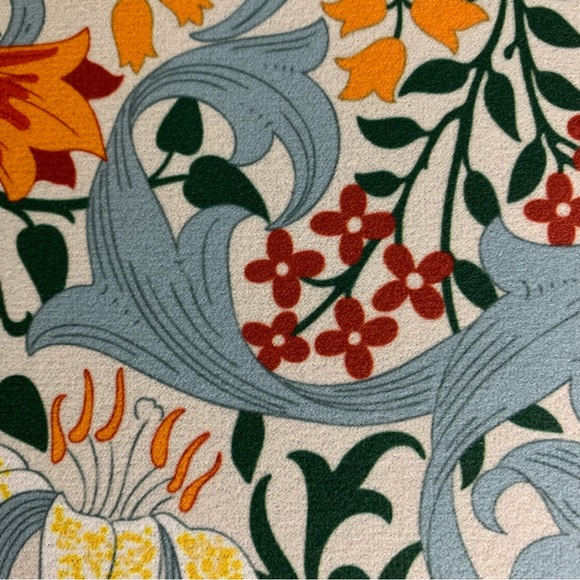 Floral Sink Faucet Mat Vintage Garden Absorbent Artificial Leather Easy to Clean - Picture 2 of 7